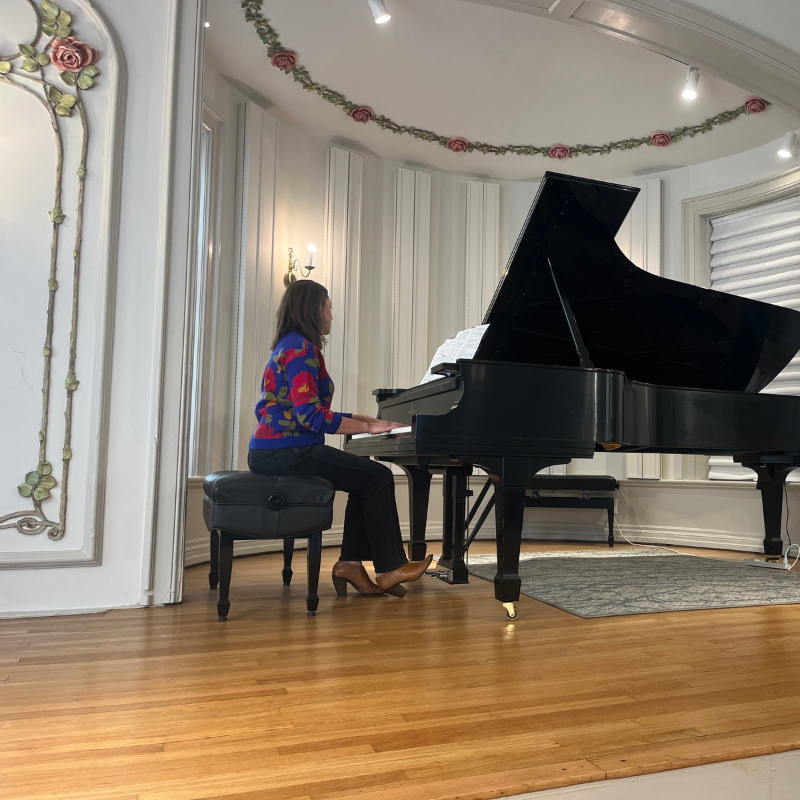 Adult Piano Student Music Hour